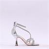 Una Healy Outlaw Glitter Strap High Heel - Chrome